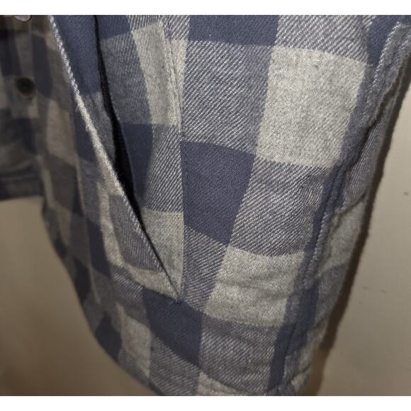 Tailor Vintage Blue Shirt Mens Sz L Shacket Sherpa Checkered Outdoor Lined - Picture 4 of 16